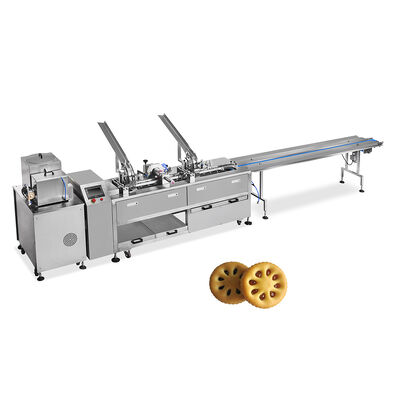 Buen precio Máquina para sándwiches de galletas de 4,5kw, máquinas personalizadas para rellenar crema de 220V con transportador en línea